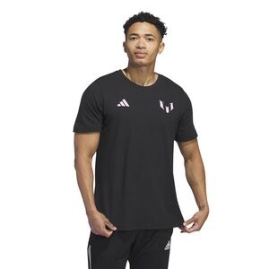 Boys Adidas Messi Miami black and purple t shirt